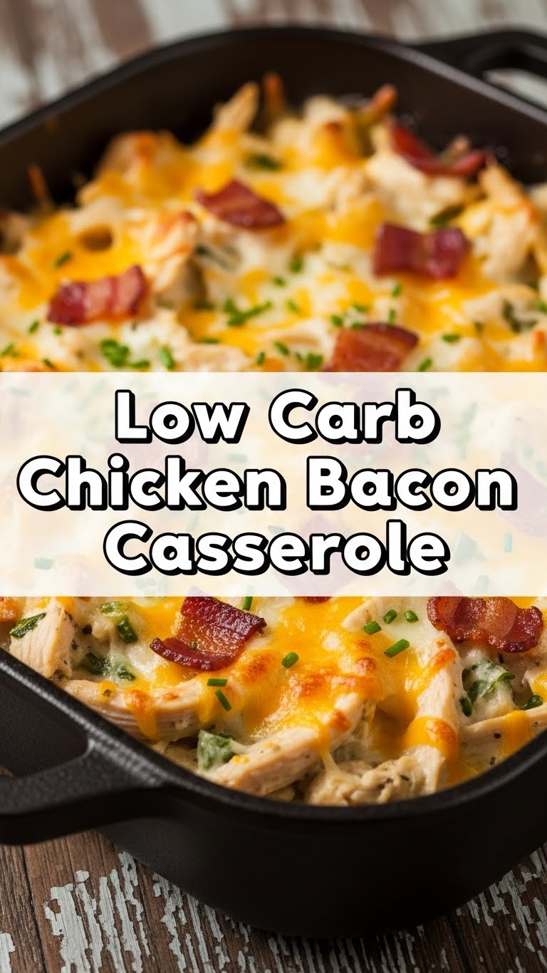 Low Carb Chicken Bacon Ranch Casserole