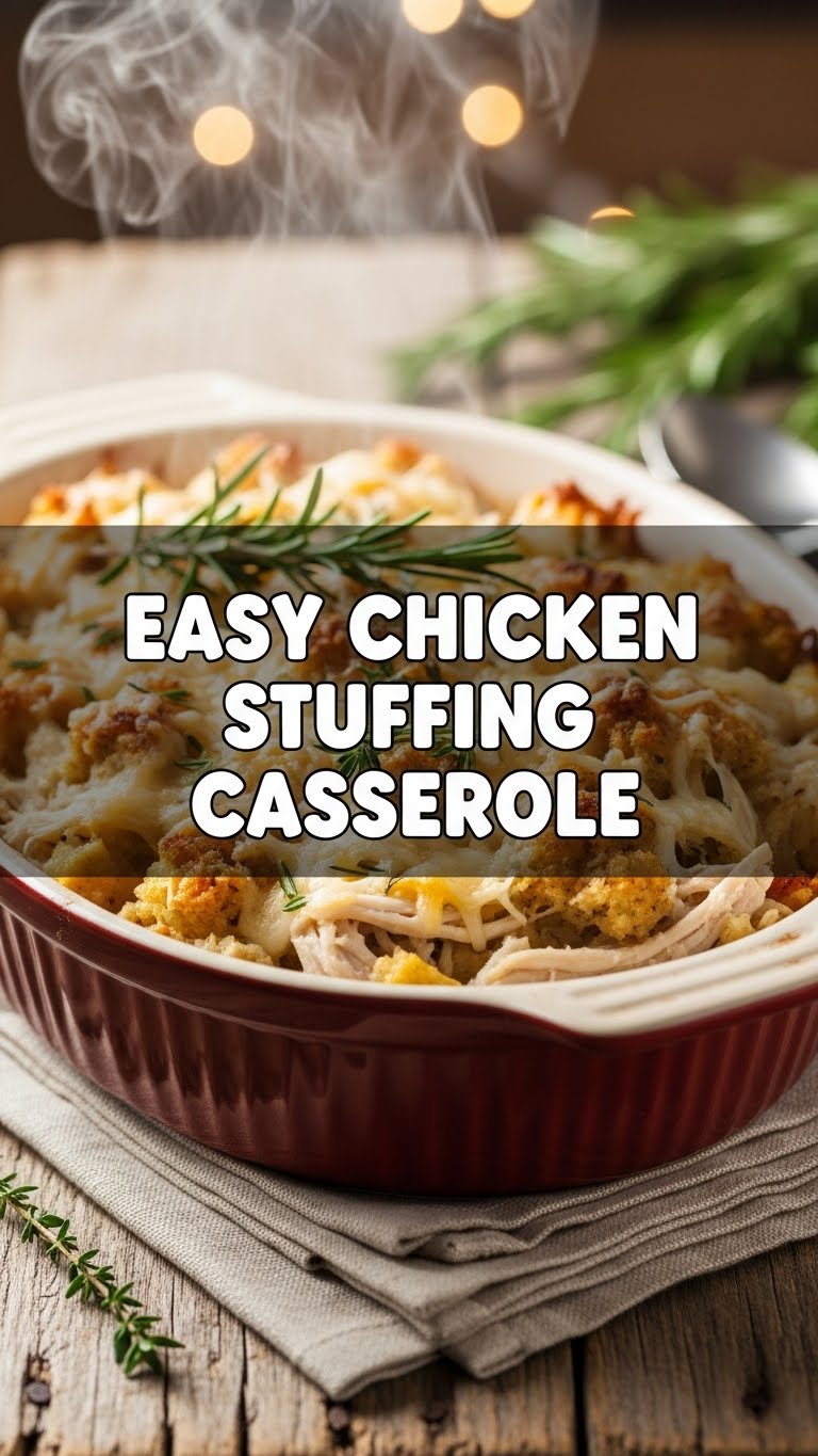 Easy Chicken Stuffing Casserole
