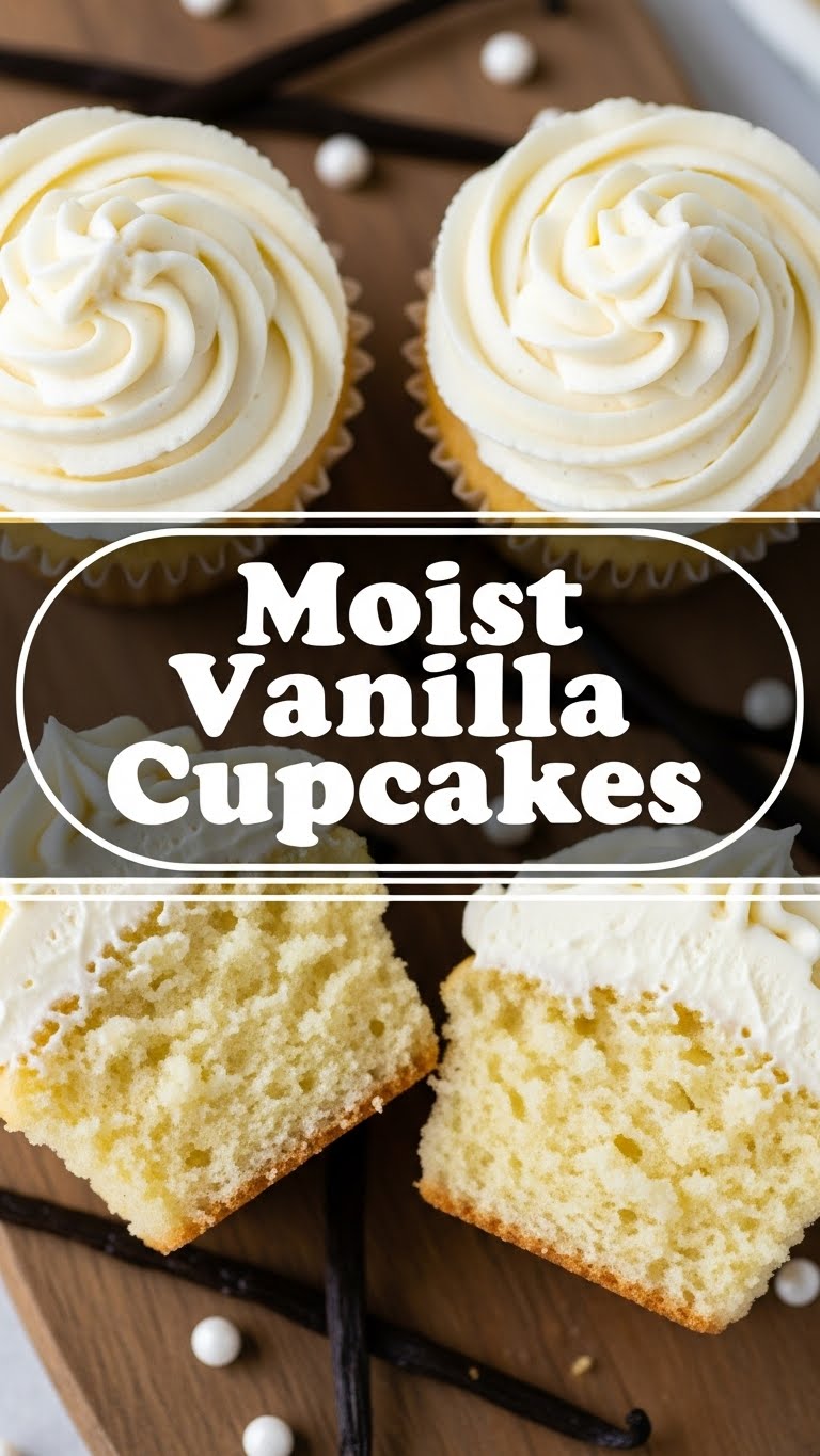 Moist Vanilla Cupcakes