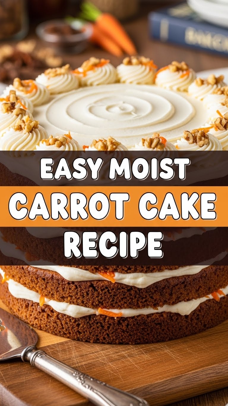 Easy Moist Carrot Cake Recipe