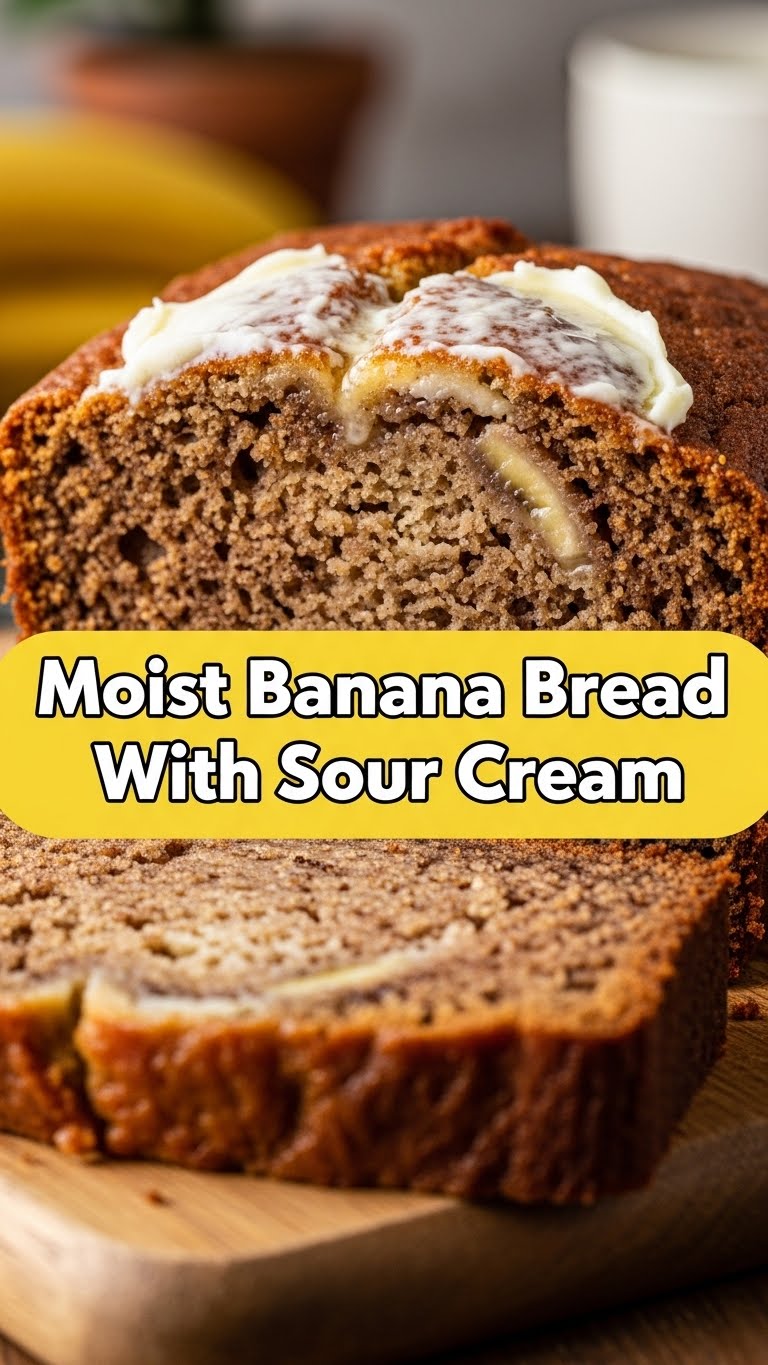 Moist Banana Bread With Sour Cream