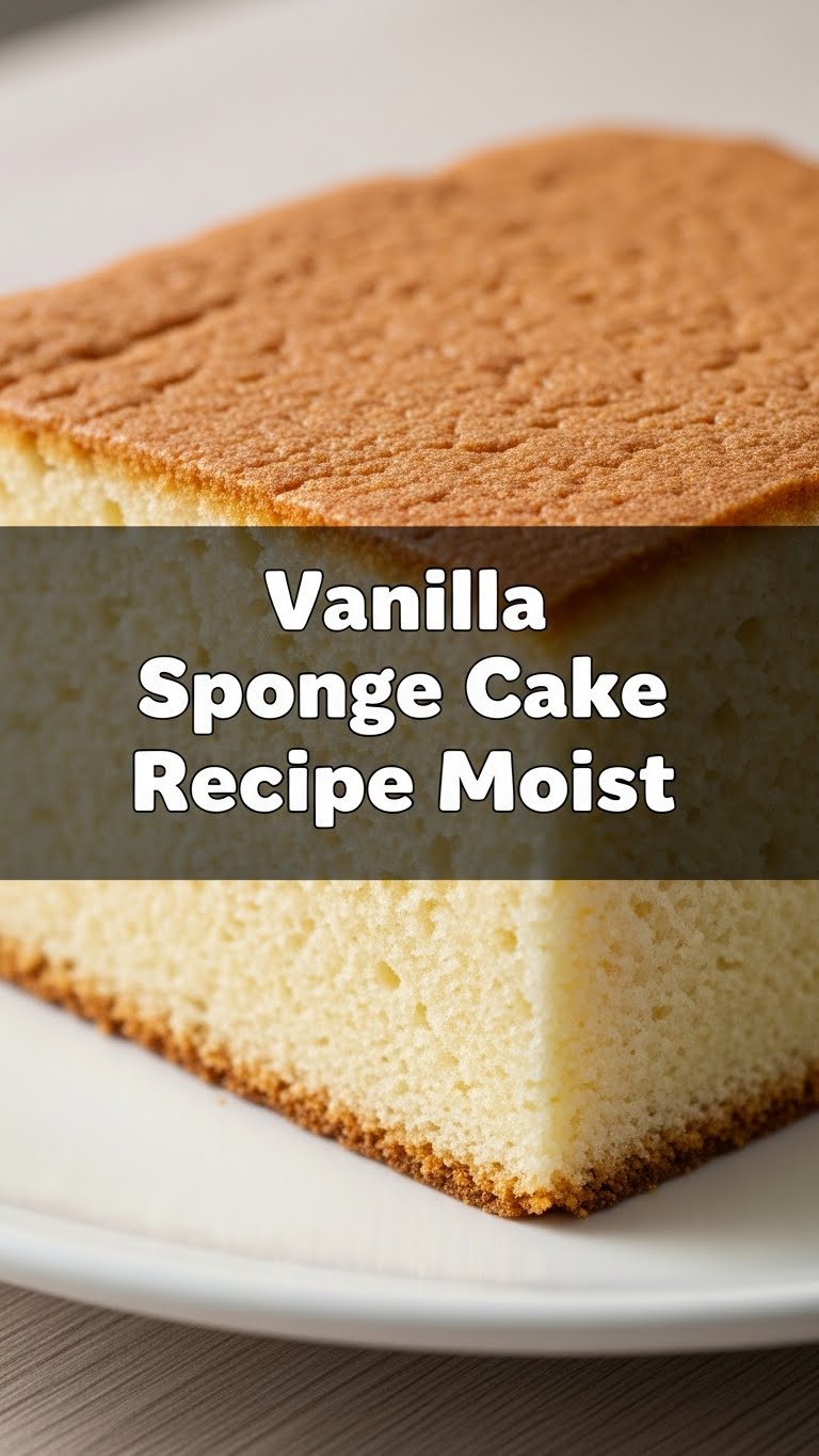 Vanilla Sponge Cake Recipe Moist