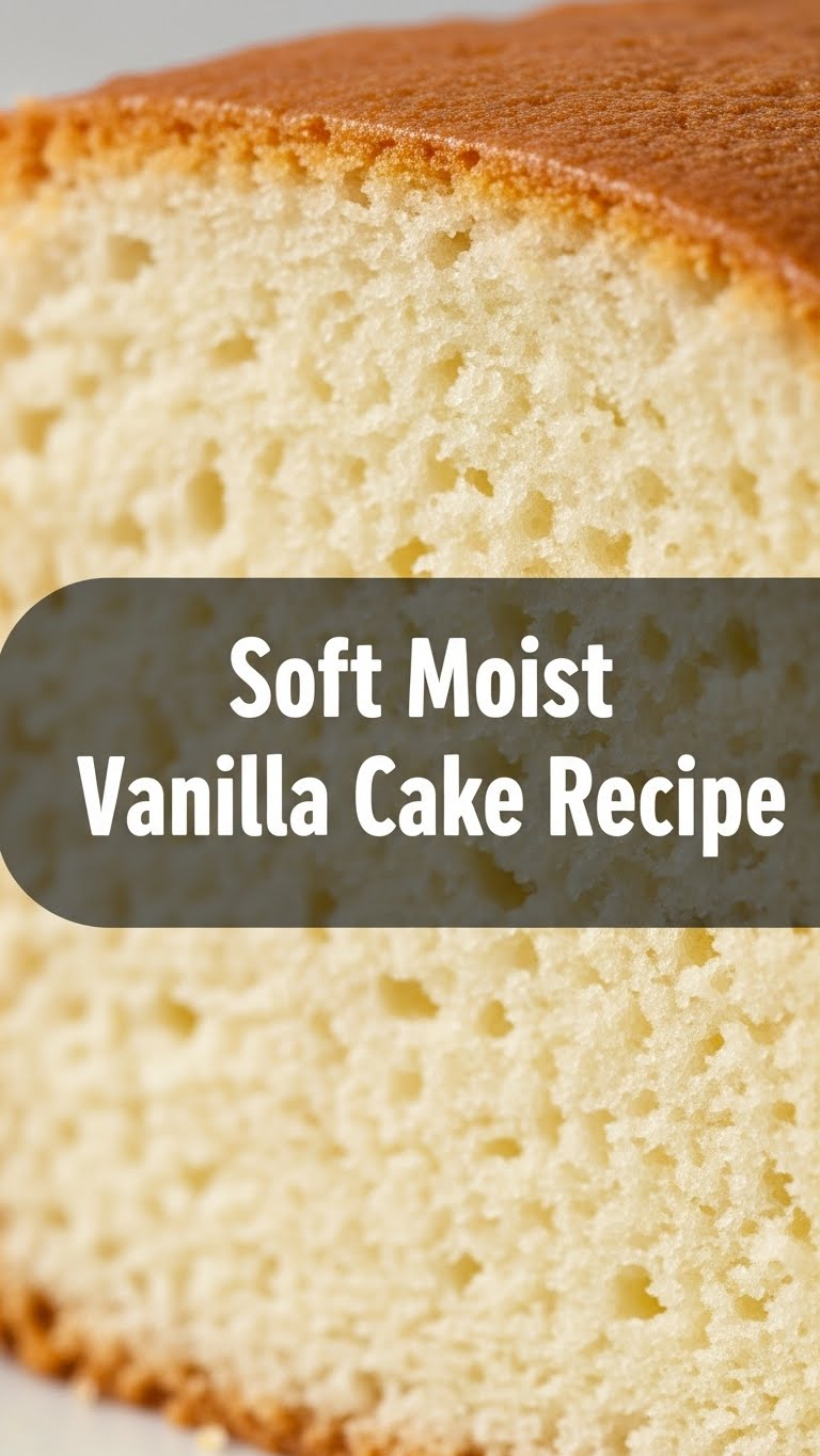 Soft Moist Vanilla Cake Recipe