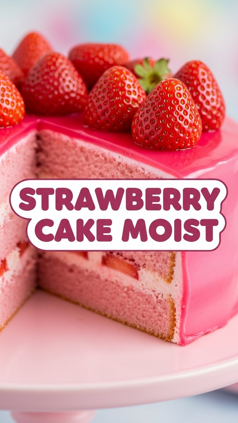 Strawberry Cake Moist