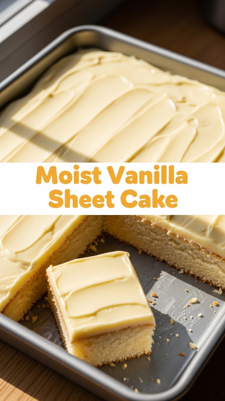 Moist Vanilla Sheet Cake