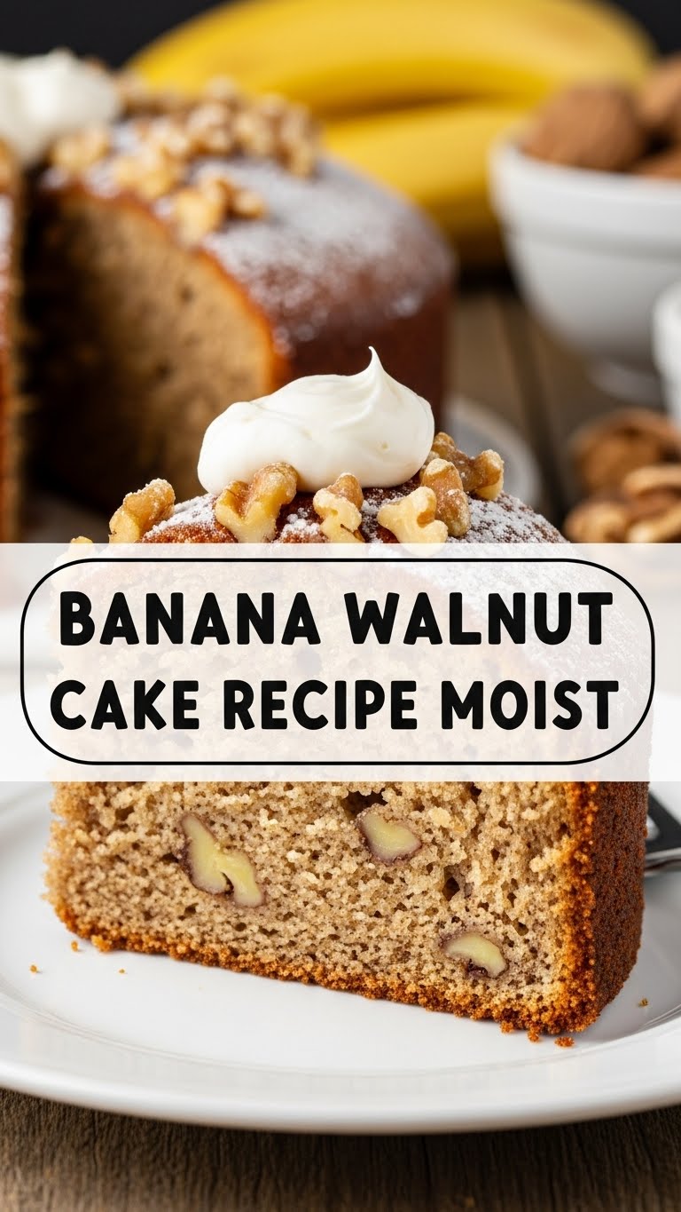 Banana Walnut Cake Recipe Moist