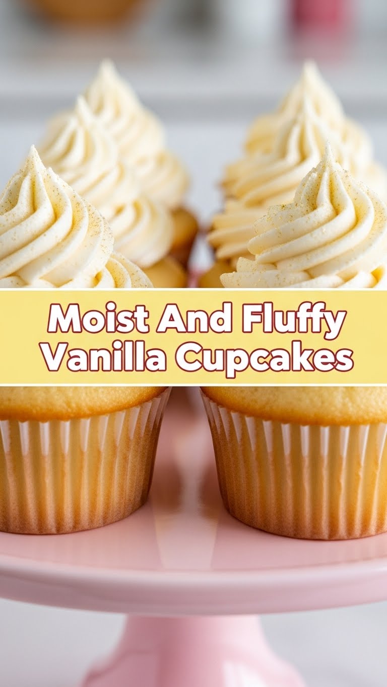 Moist And Fluffy Vanilla Cupcakes