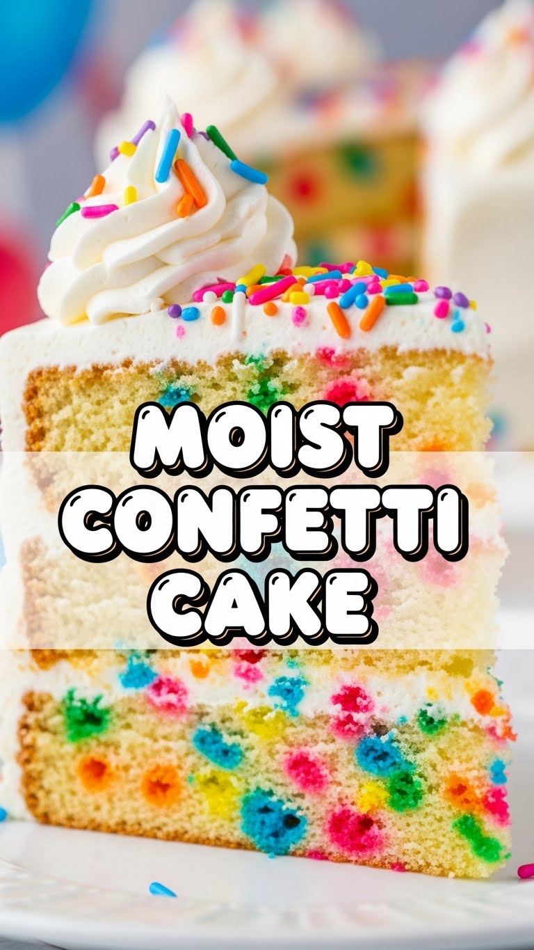 Moist Confetti Cake