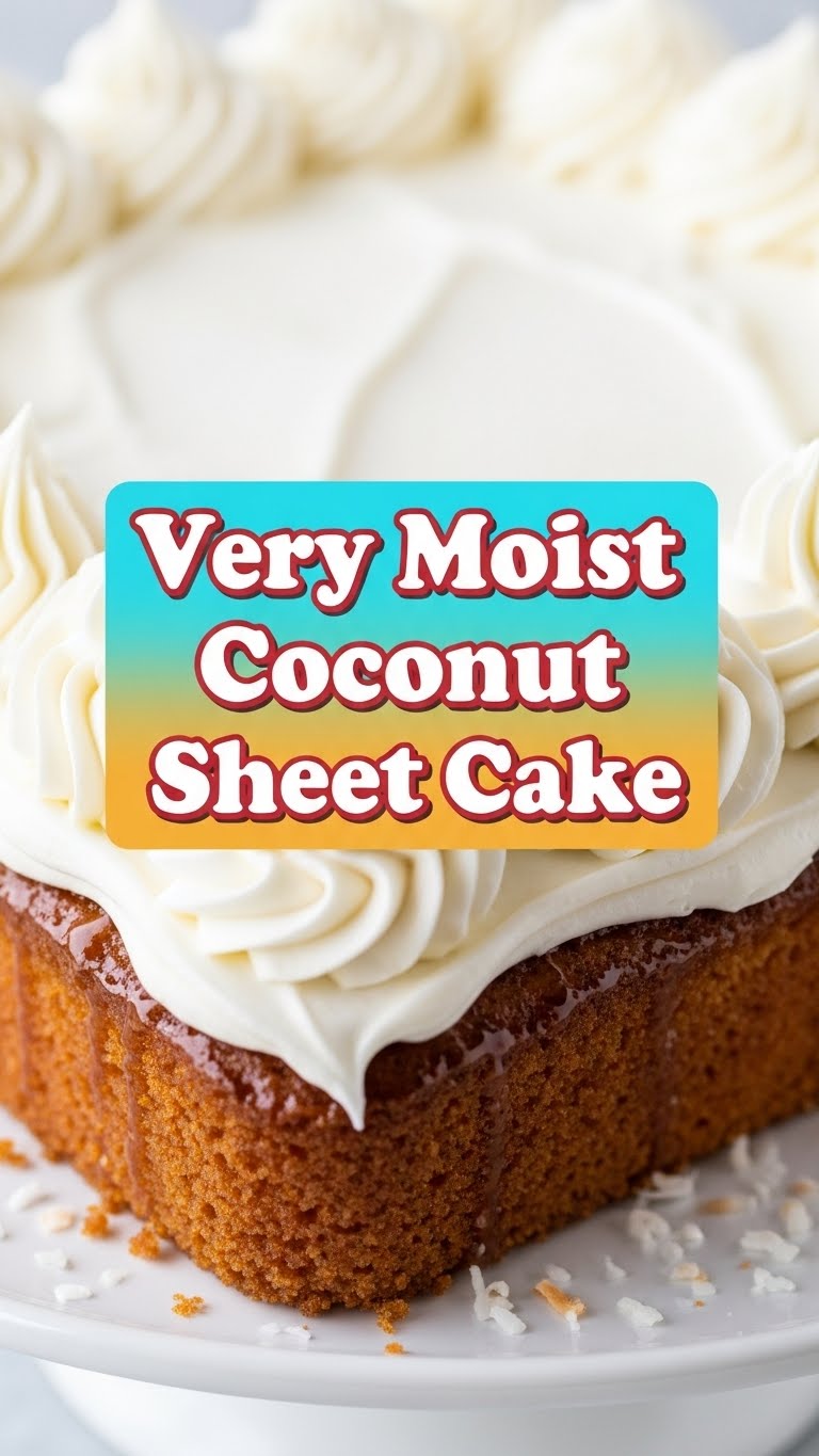 Very Moist Coconut Sheet Cake