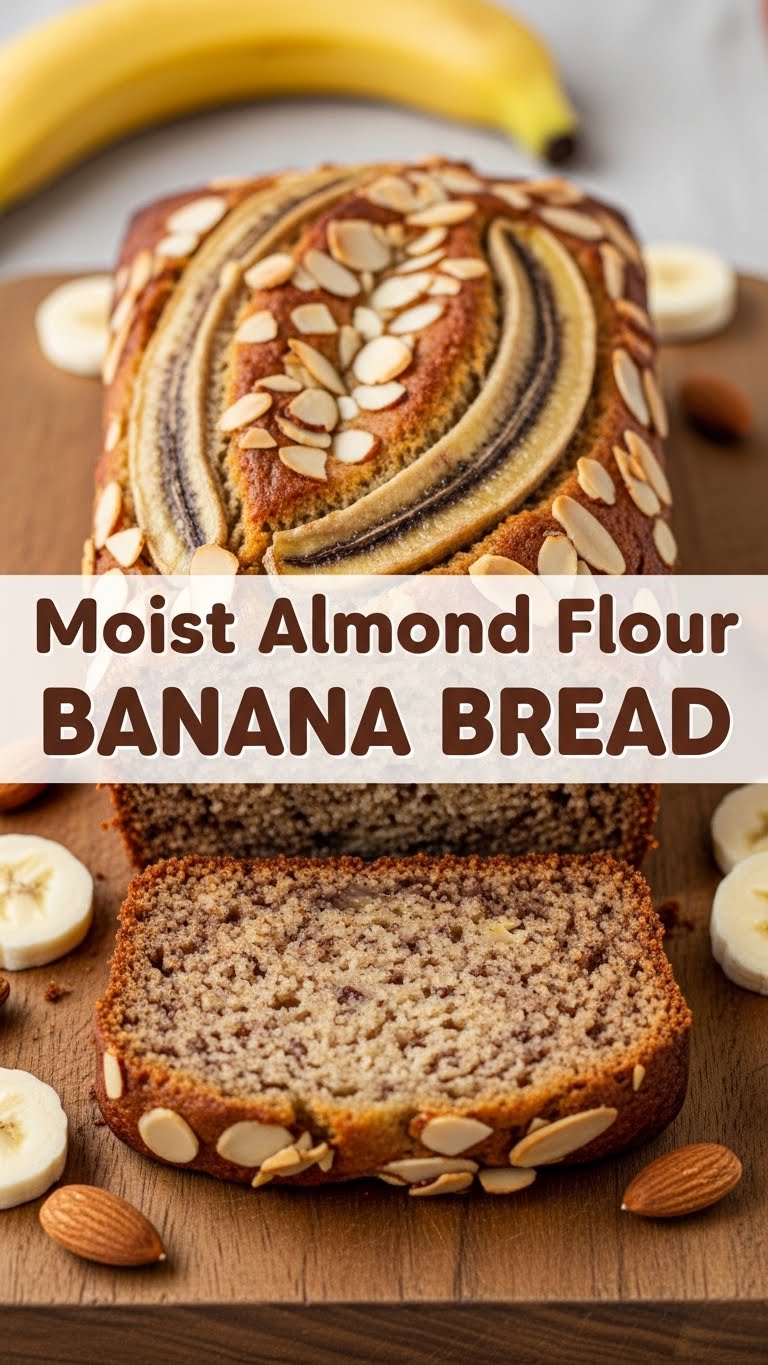 Moist Almond Flour Banana Bread