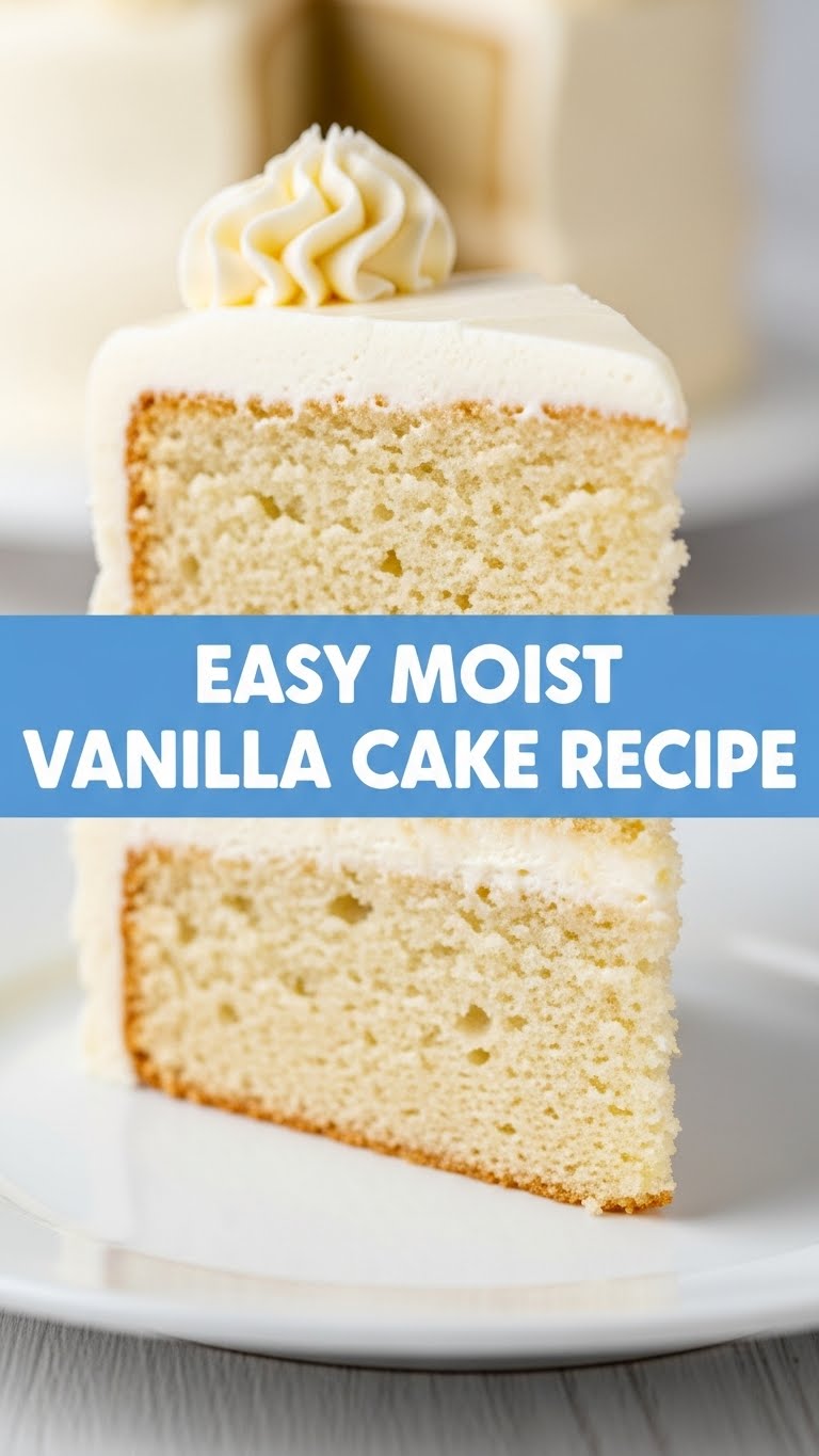 Easy Moist Vanilla Cake Recipe