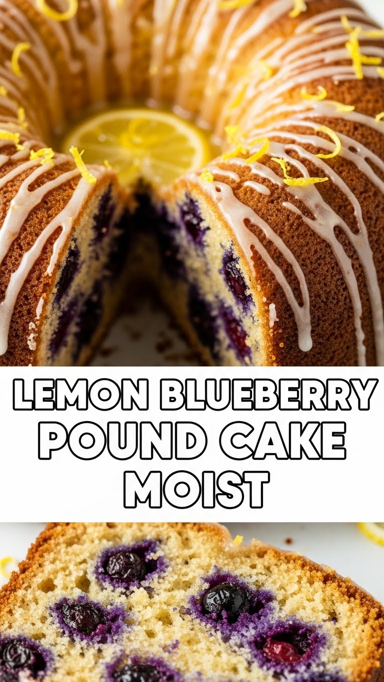 Lemon Blueberry Pound Cake Moist