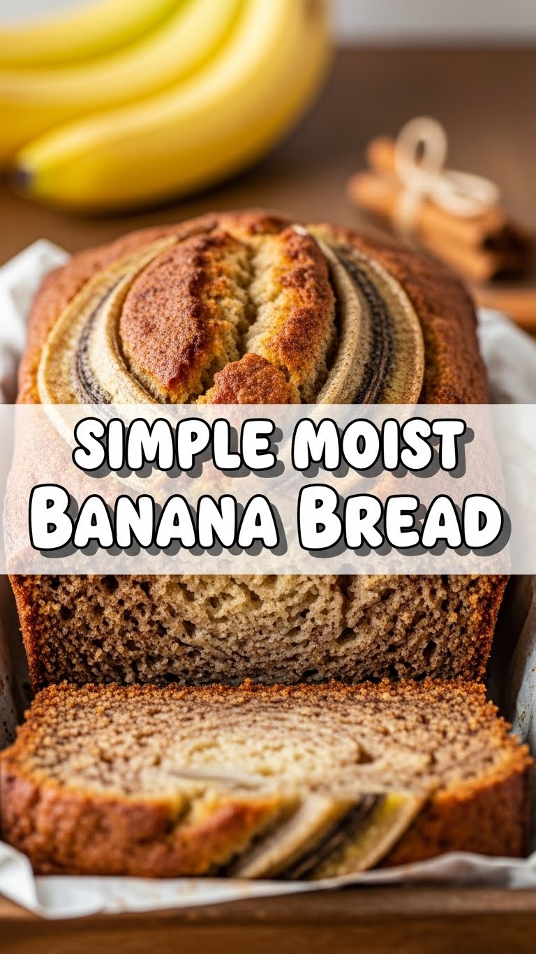 Simple Moist Banana Bread