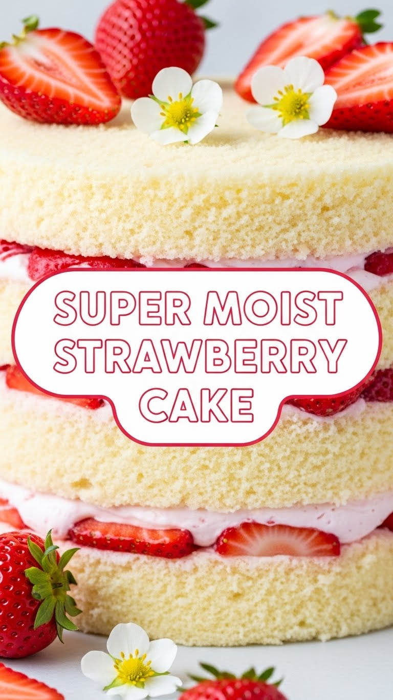 Super Moist Strawberry Cake