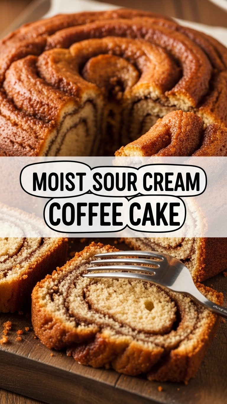 Moist Sour Cream Coffee Cake
