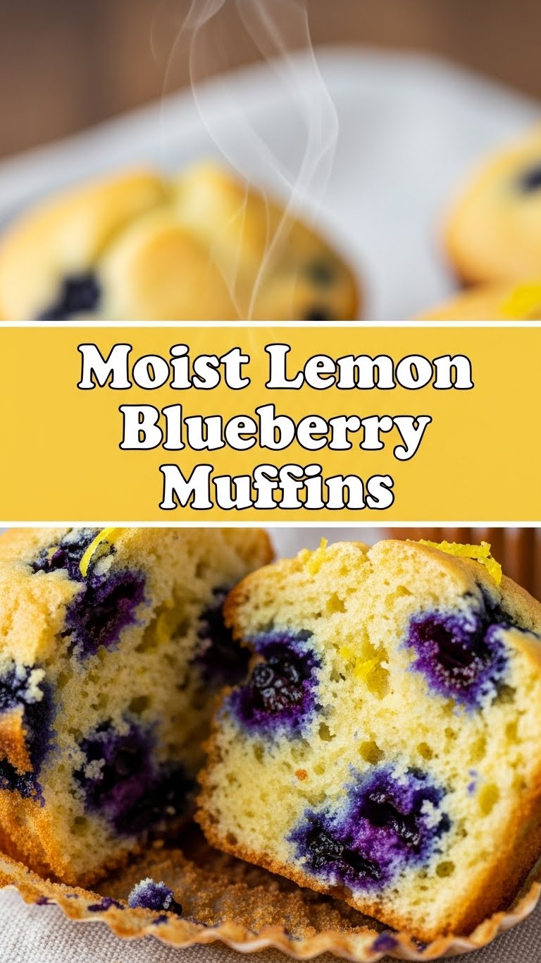 Moist Lemon Blueberry Muffins