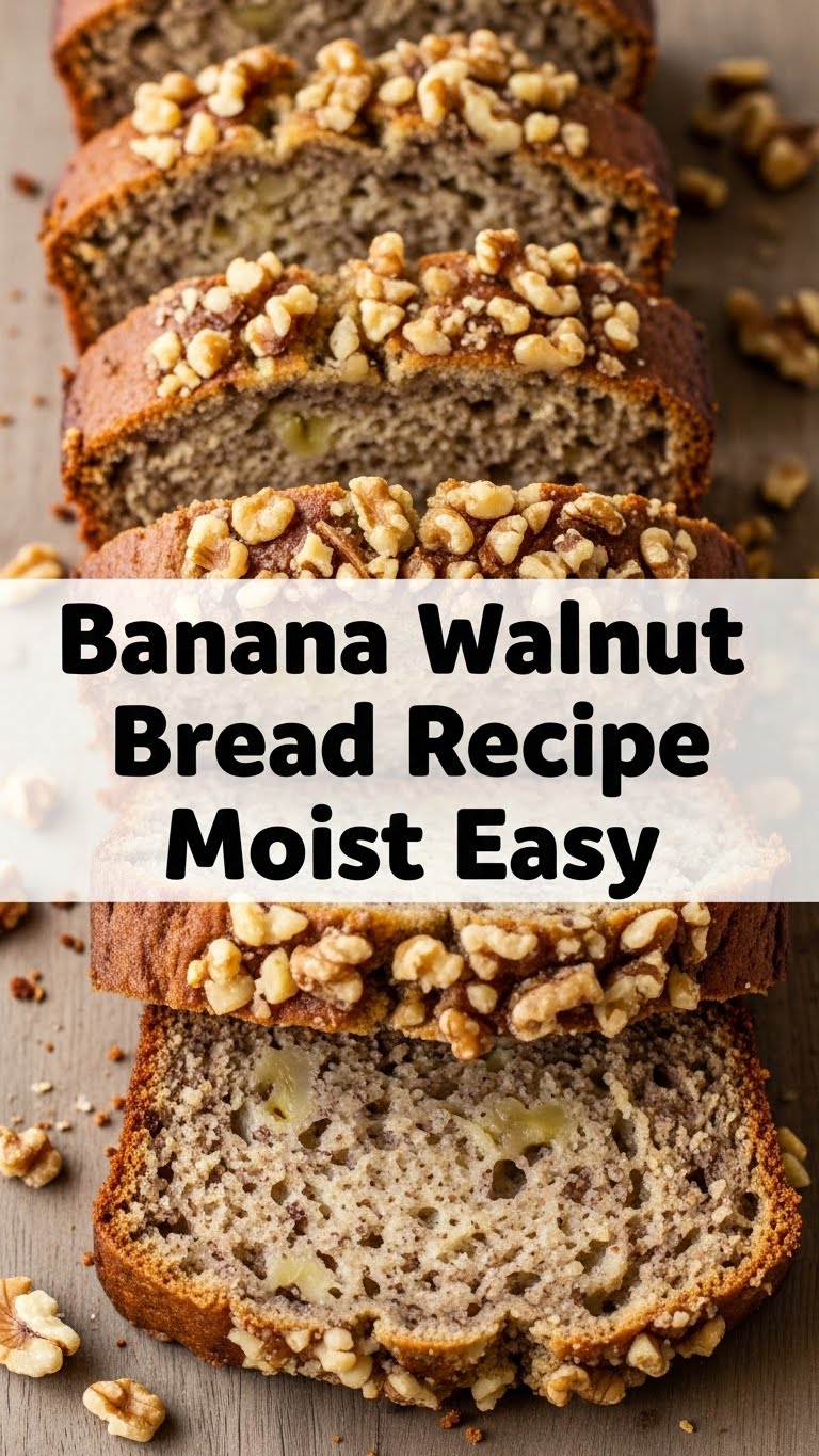 Banana Walnut Bread Recipe Moist Easy