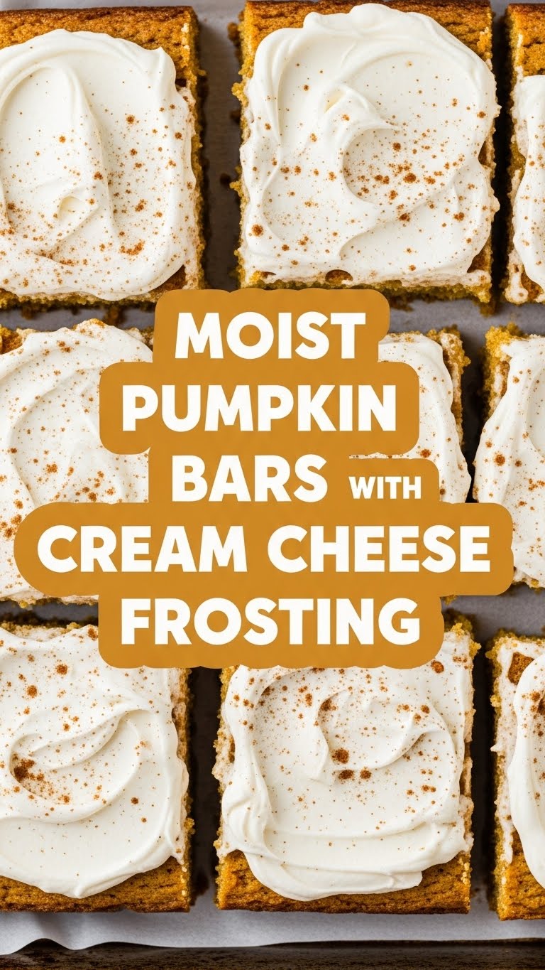 Moist Pumpkin Bars With Cream Cheese Frosting