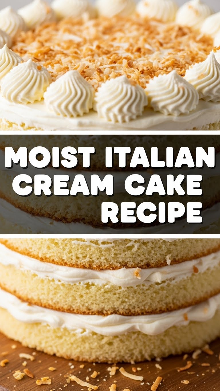 Moist Italian Cream Cake Recipe