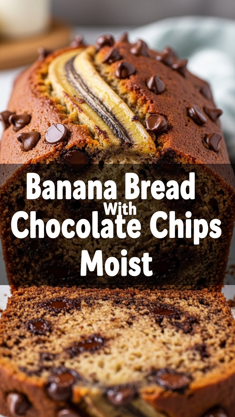 Banana Bread With Chocolate Chips Moist