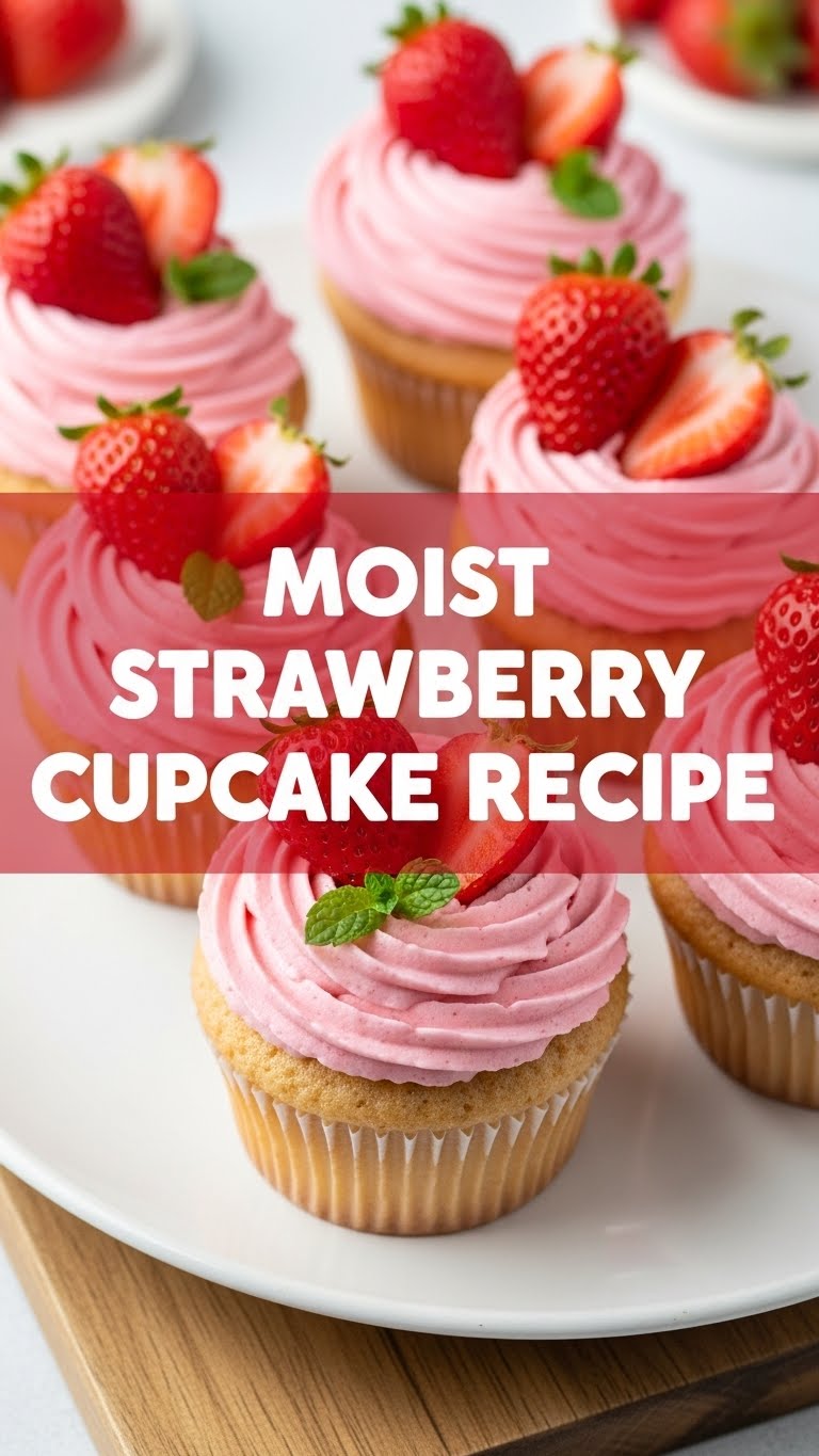 Moist Strawberry Cupcake Recipe