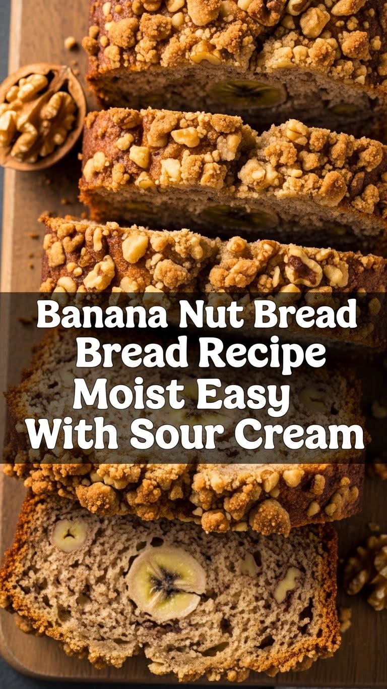 Banana Nut Bread Recipe Moist Easy With Sour Cream
