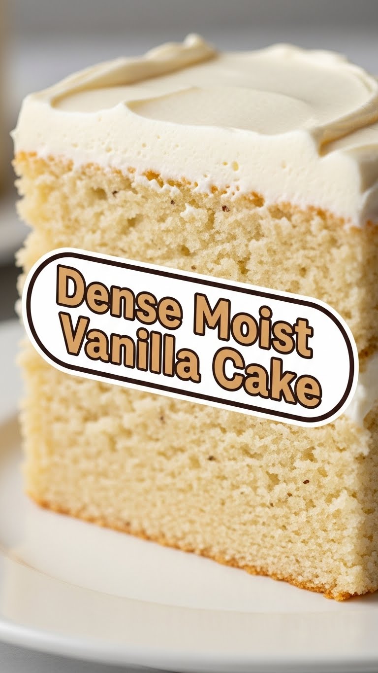 Dense Moist Vanilla Cake