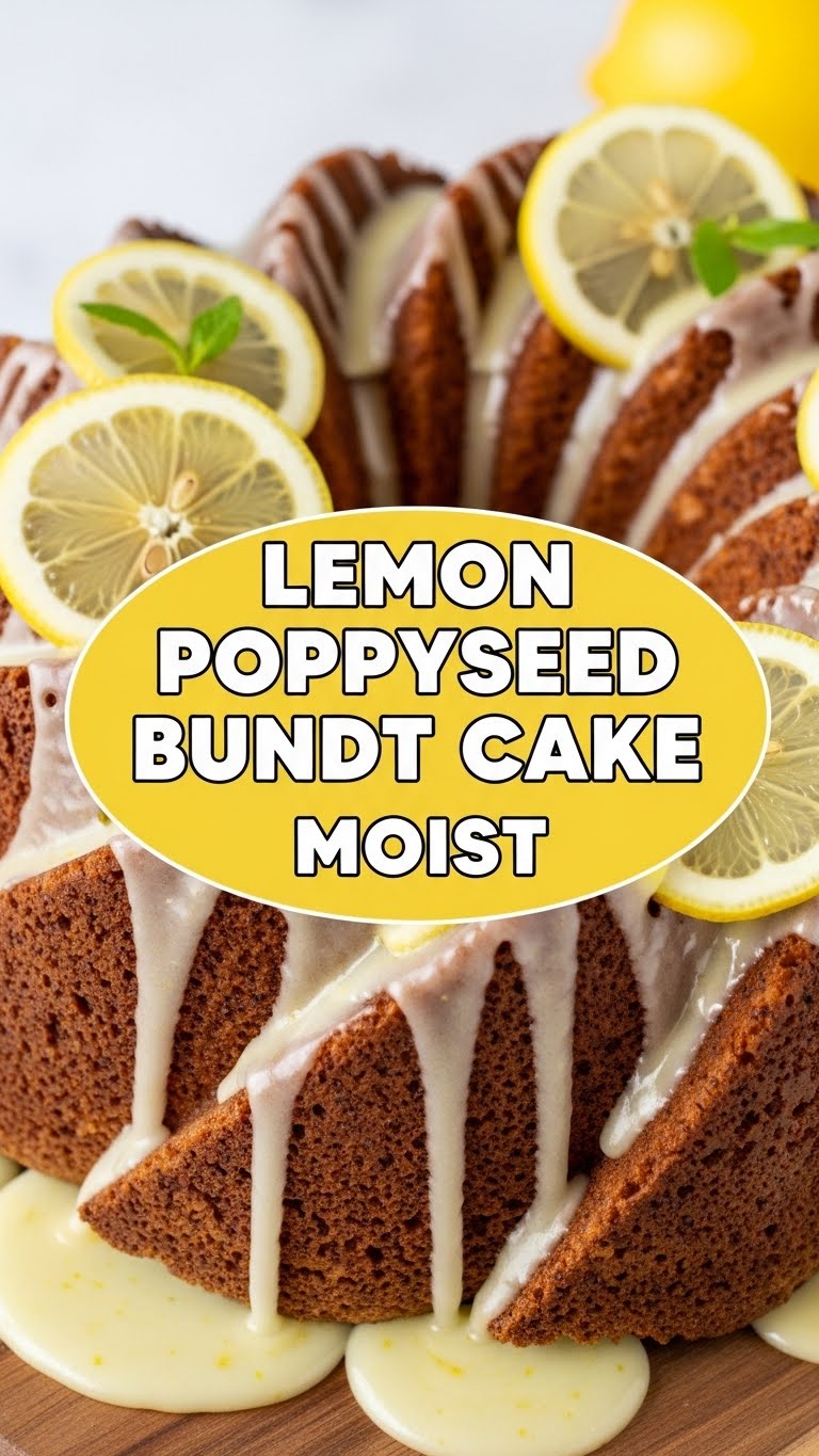 Lemon Poppyseed Bundt Cake Moist