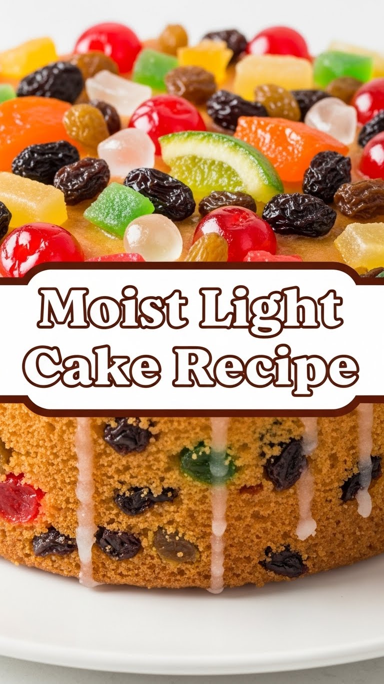 Moist Light Fruit Cake Recipe