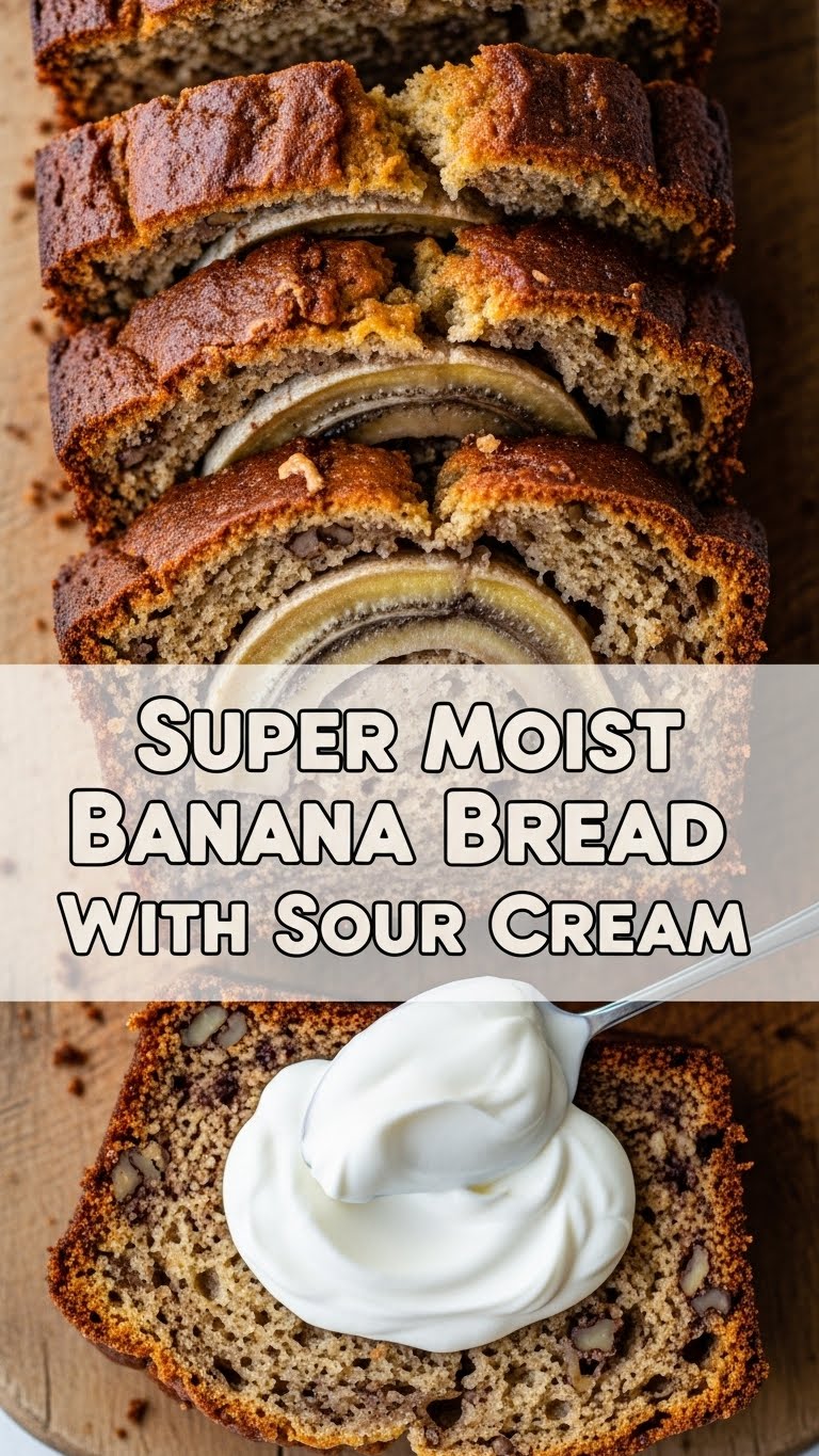 Super Moist Banana Bread With Sour Cream
