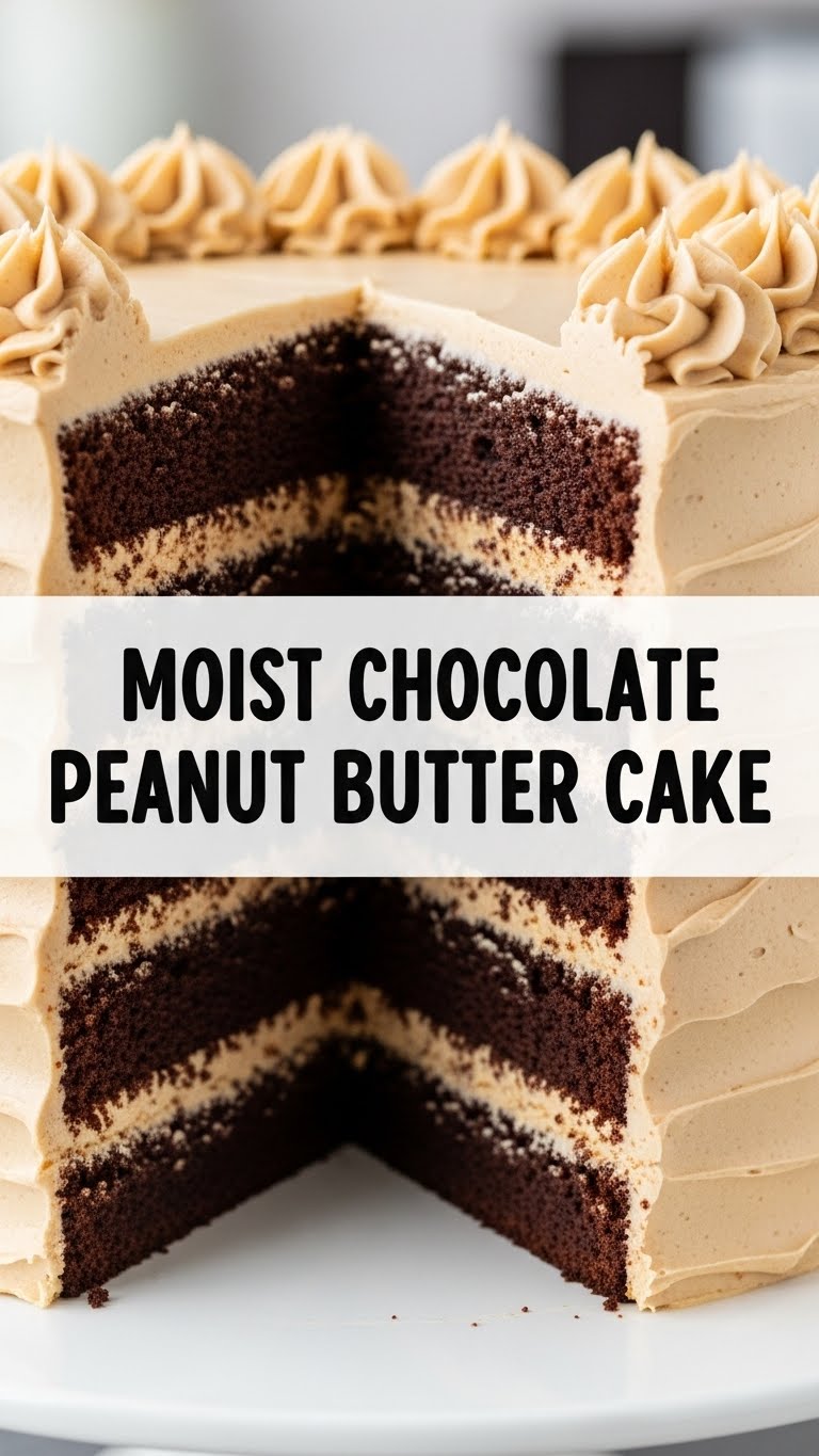 Moist Chocolate Peanut Butter Cake