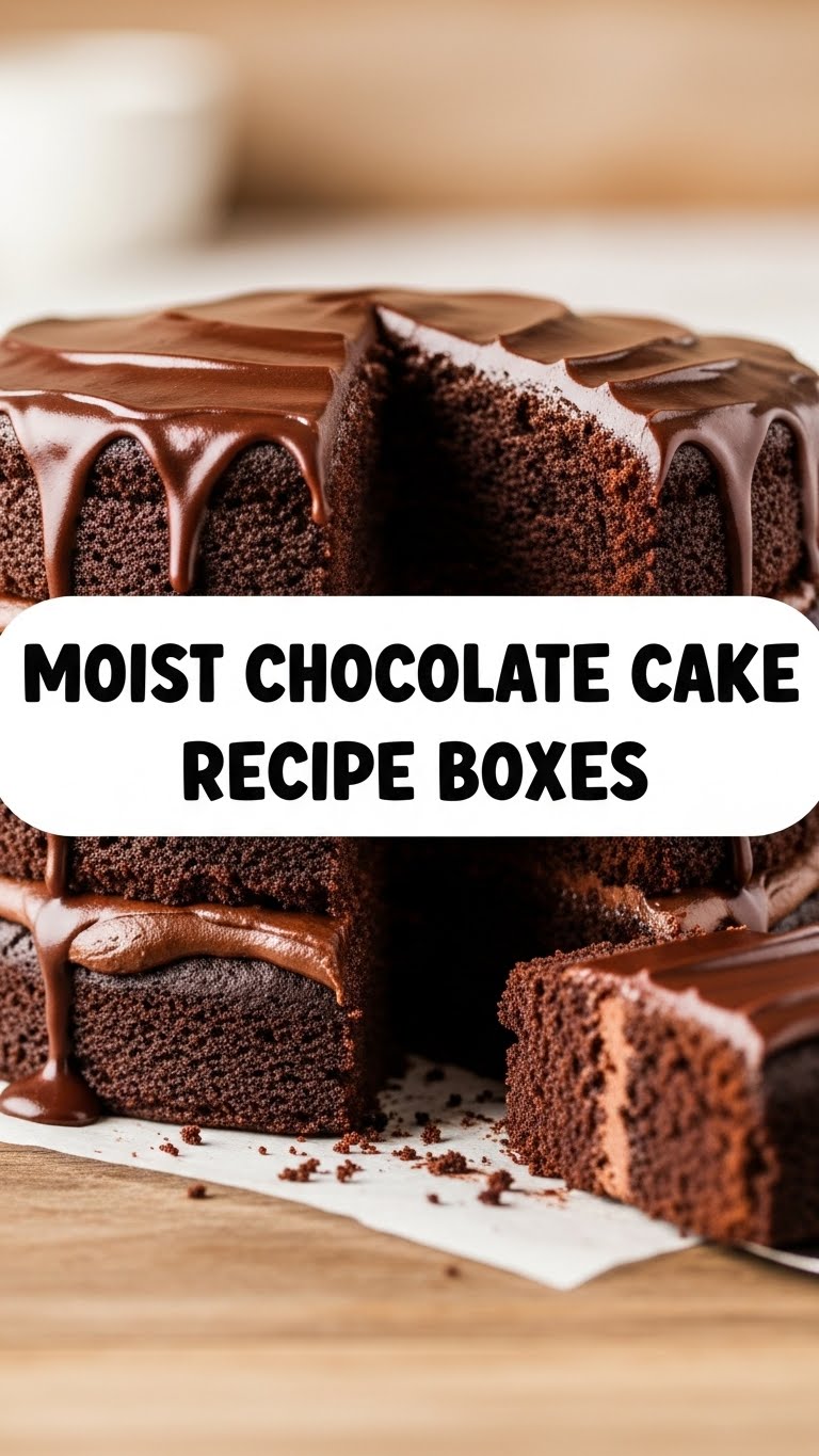 Moist Chocolate Cake Recipe Boxes