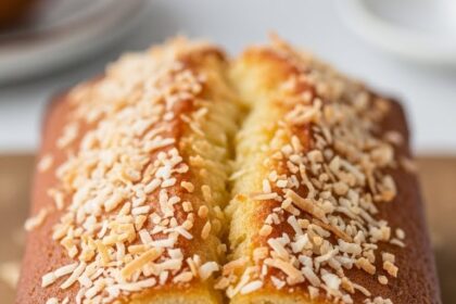 Moist Coconut Loaf Cake
