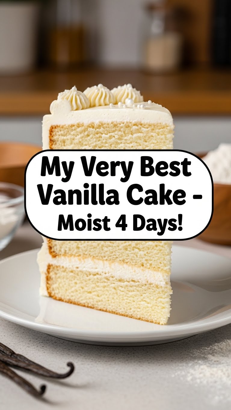 My Very Best Vanilla Cake Â€“ Stays Moist 4 Days!