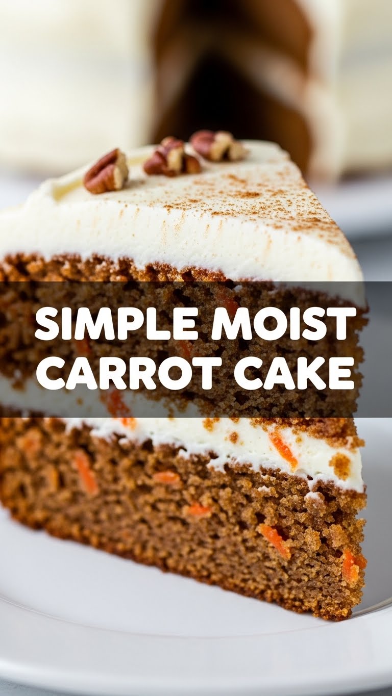 Simple Moist Carrot Cake