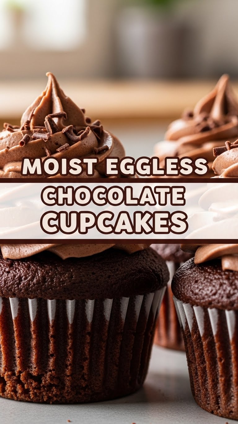 Moist Eggless Chocolate Cupcakes