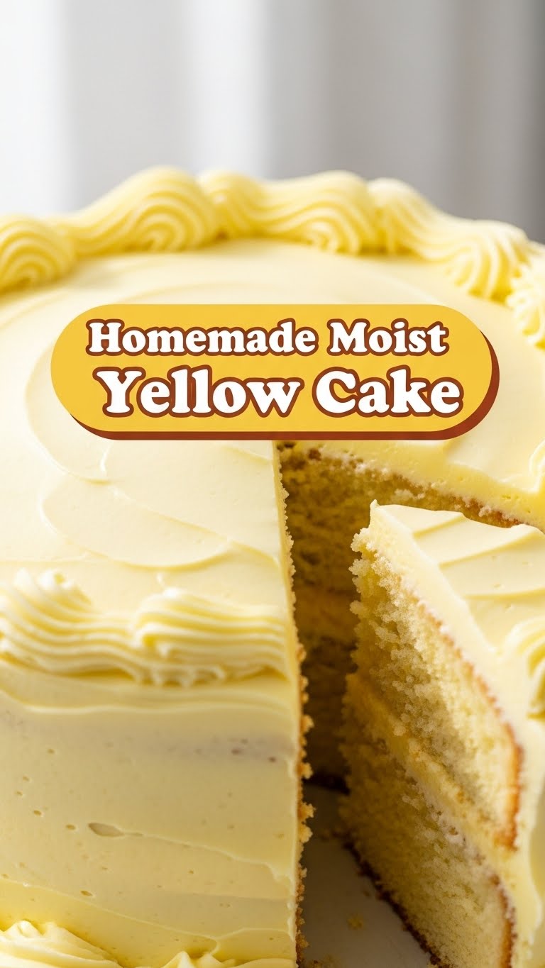 Homemade Moist Yellow Cake