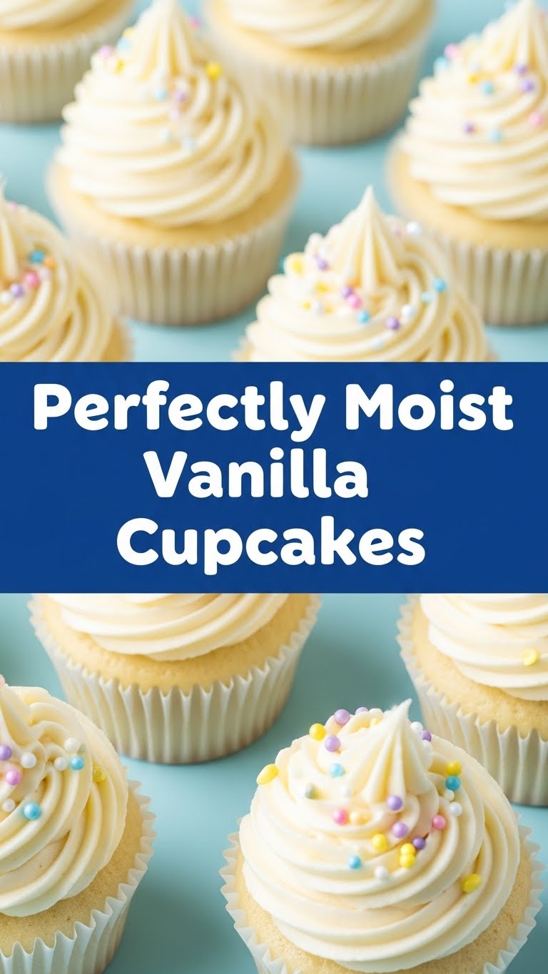 Perfectly Moist Vanilla Cupcakes
