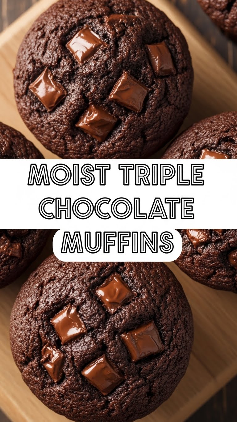 Moist Triple Chocolate Muffins