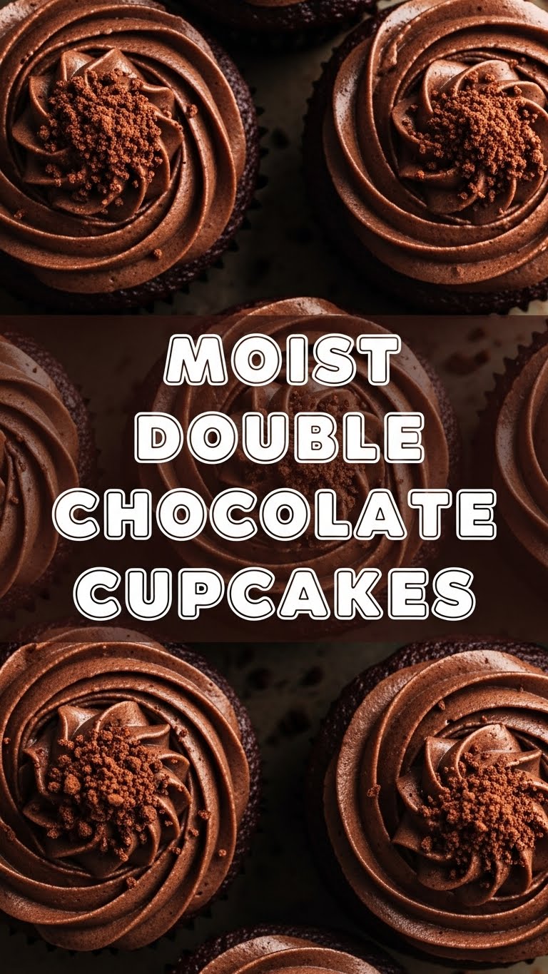 Moist Double Chocolate Cupcakes