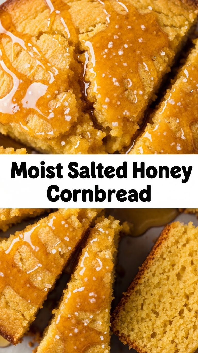 Moist Salted Honey Cornbread