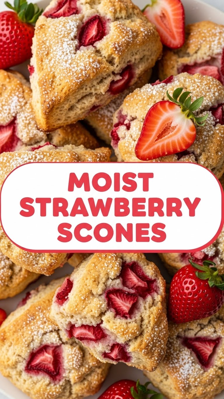 Moist Strawberry Scones