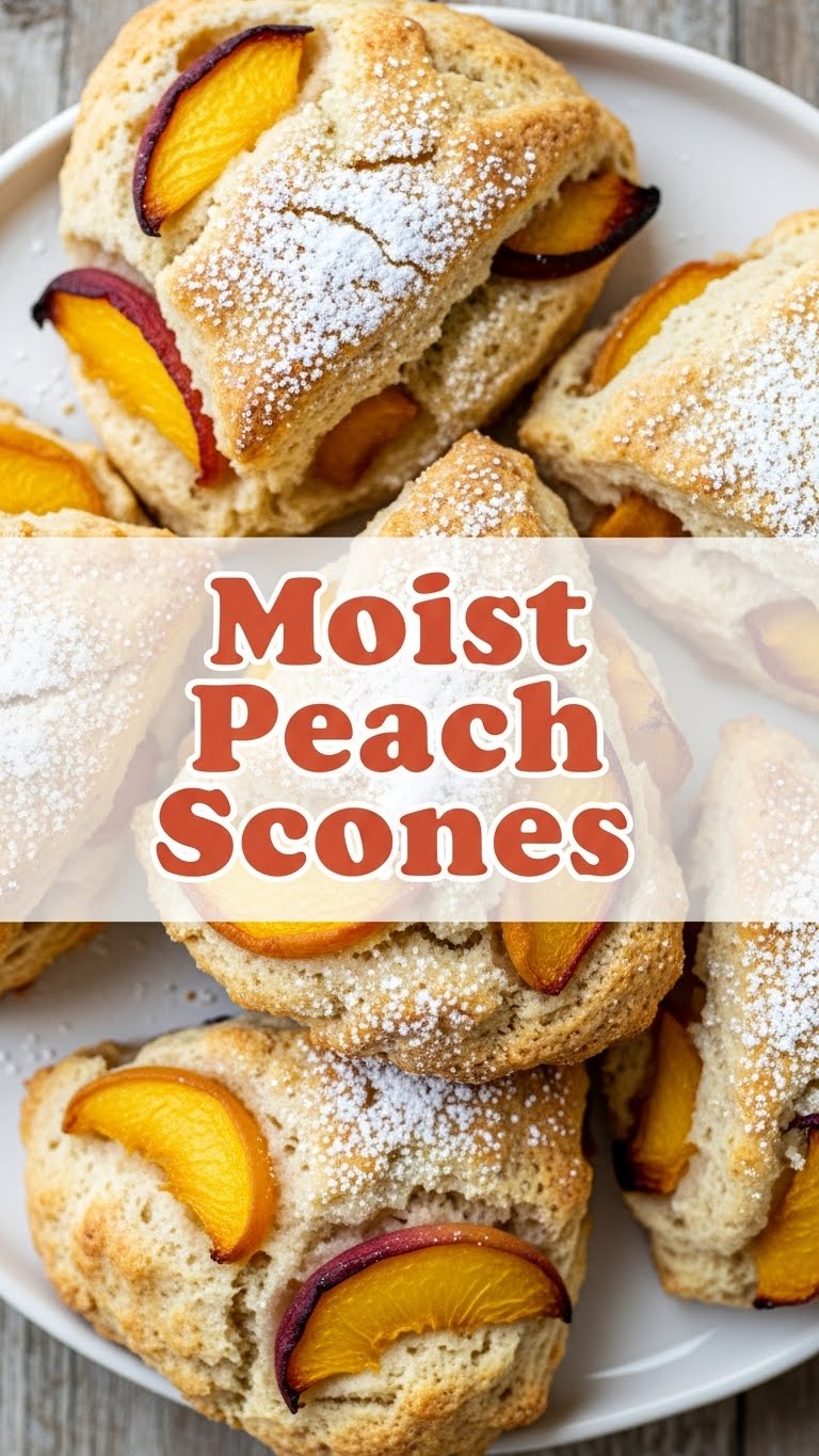 Moist Peach Scones