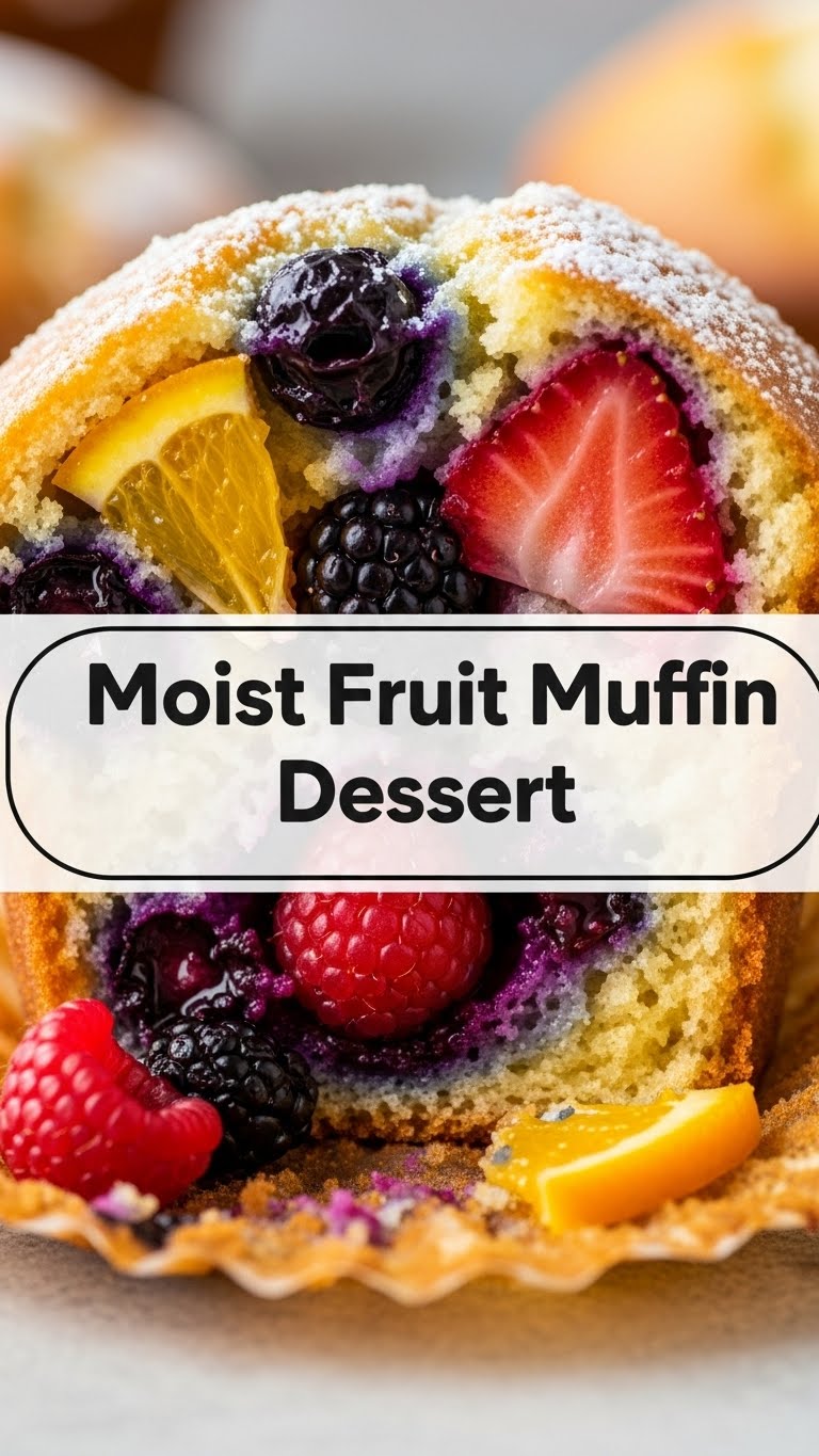 Moist Fruit Muffin Dessert