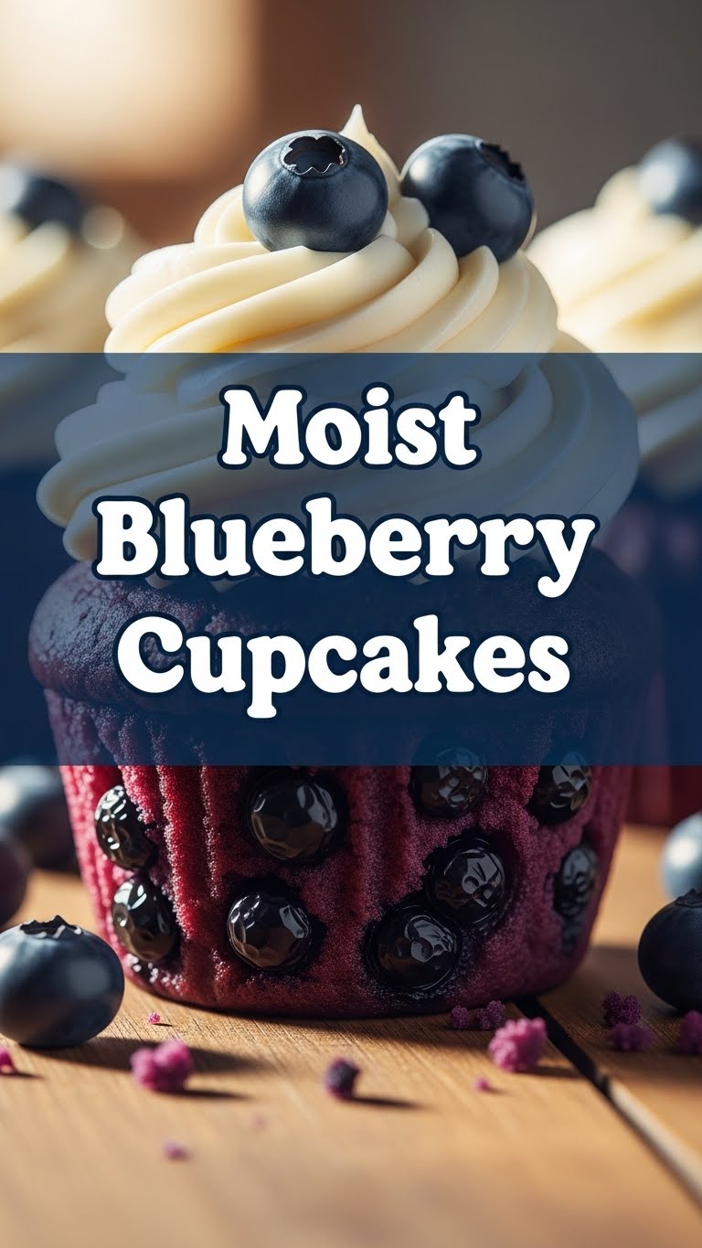 Moist Blueberry Cupcakes