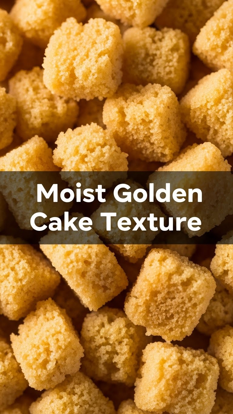 Moist Golden Cake Texture