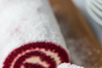 Moist Red Velvet Cake Roll
