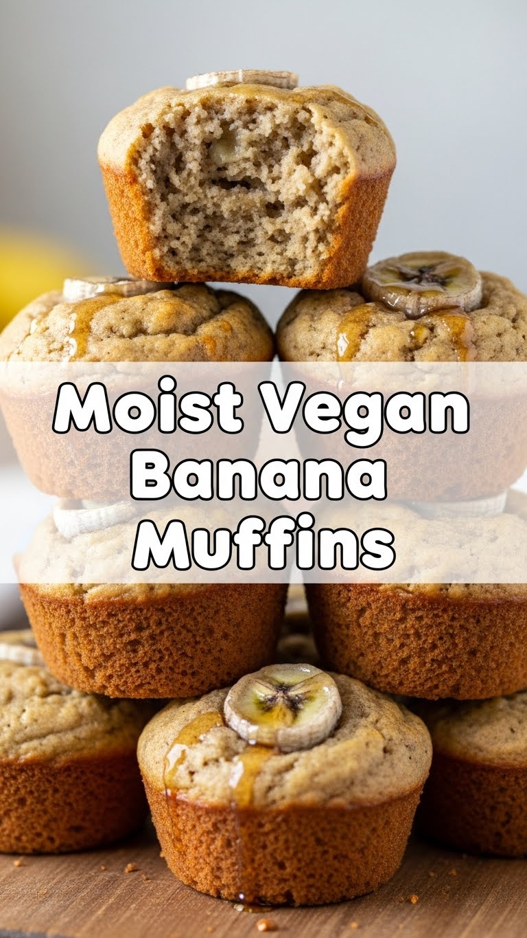 Moist Vegan Banana Muffins