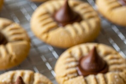 Moist Peanut Butter Blossom Cookies