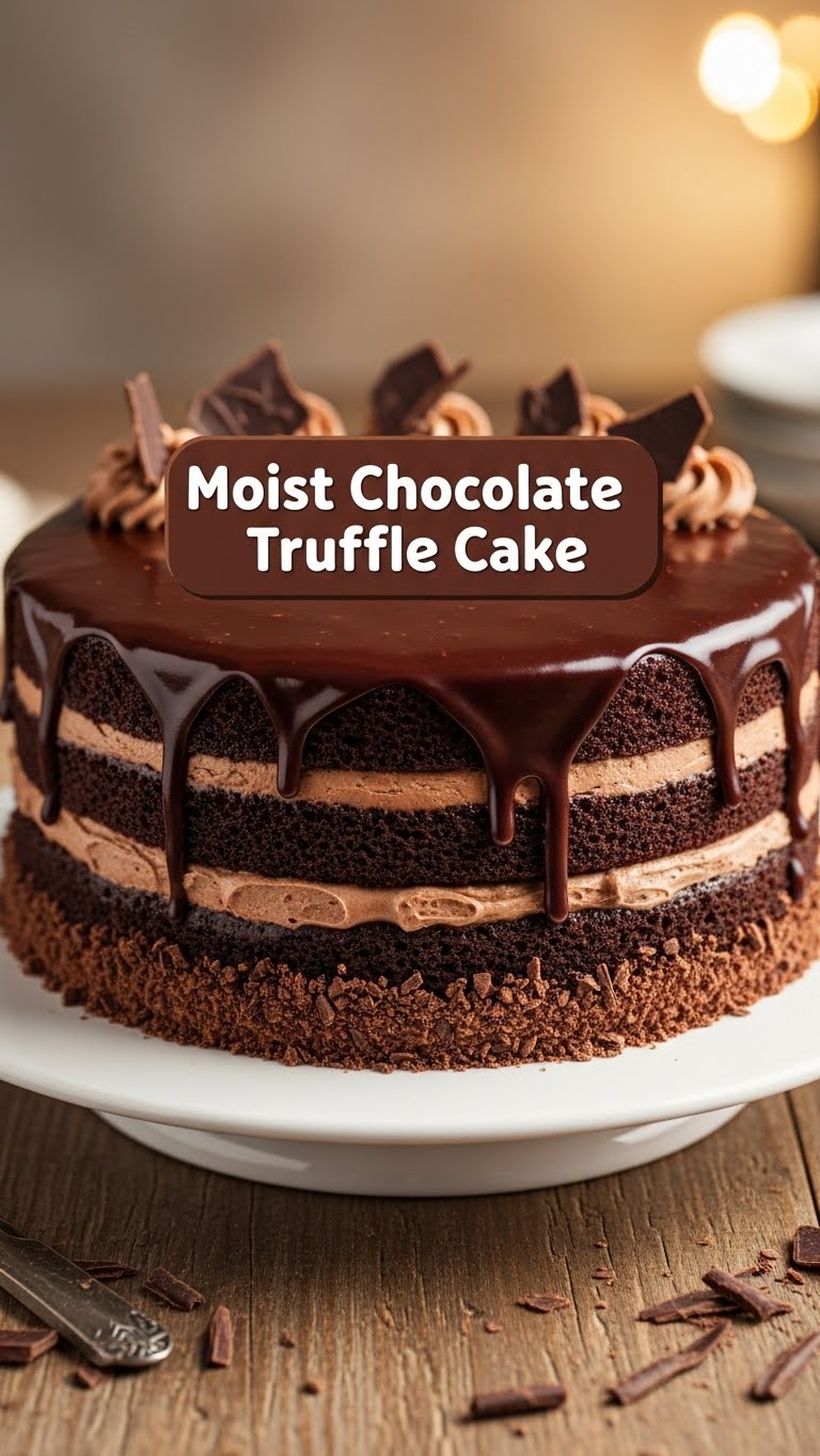 Moist Chocolate Truffle Cake